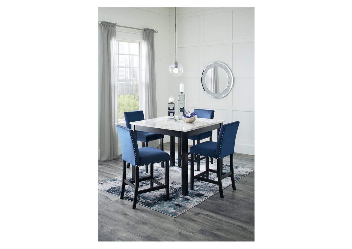 Cranderlyn Counter Height Dining Table and Bar Stools (Set of 5)