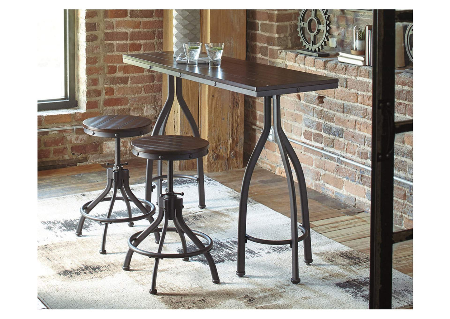 Odium Counter Height Dining Table and Bar Stools (Set of 3)