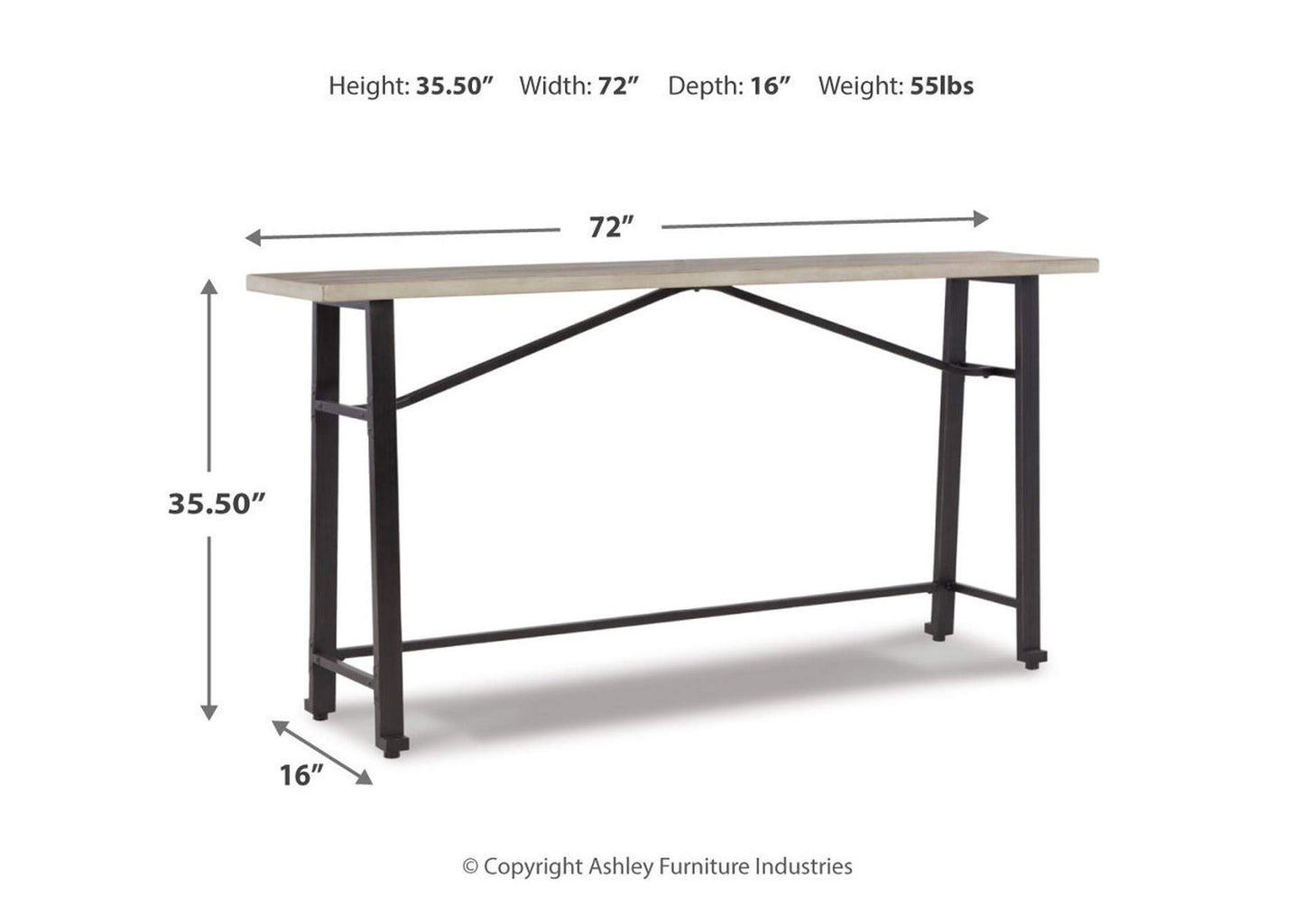 Karisslyn Long Counter Table