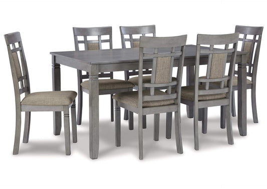 Jayemyer Dining Table and Chairs (Set of 7)