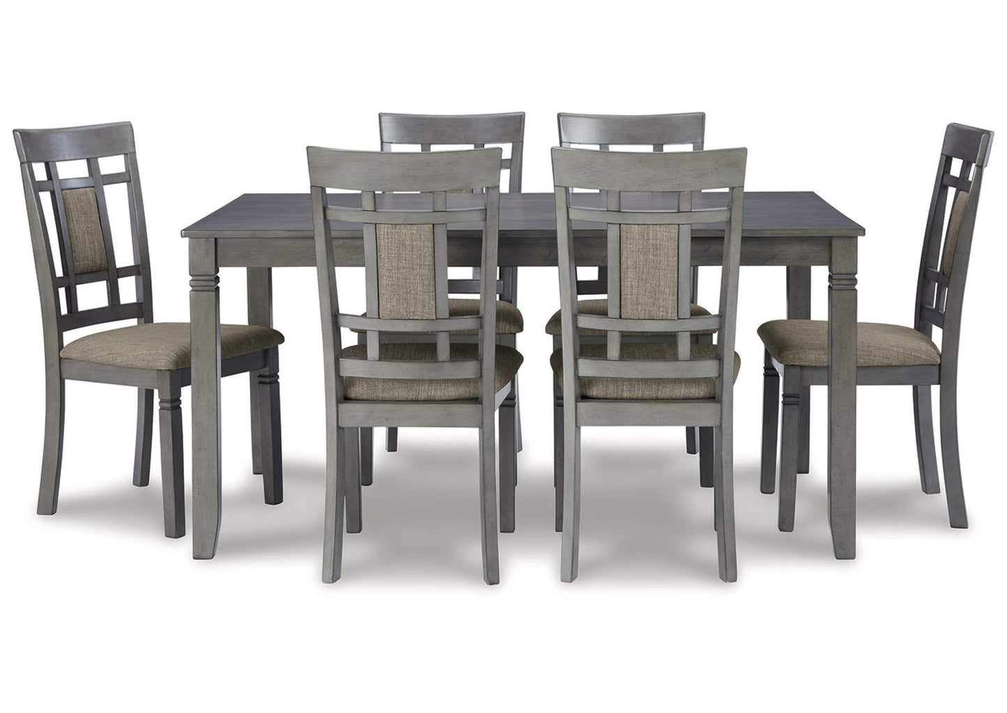 Jayemyer Dining Table and Chairs (Set of 7)