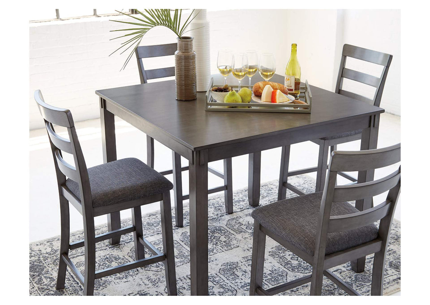 Bridson Counter Height Dining Table and Bar Stools (Set of 5)