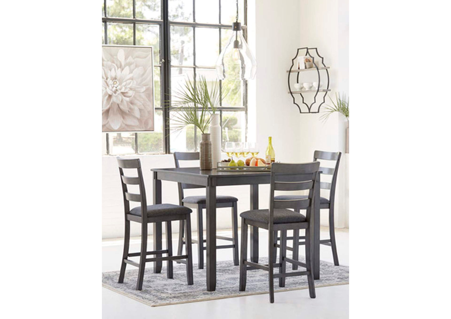 Bridson Counter Height Dining Table and Bar Stools (Set of 5)