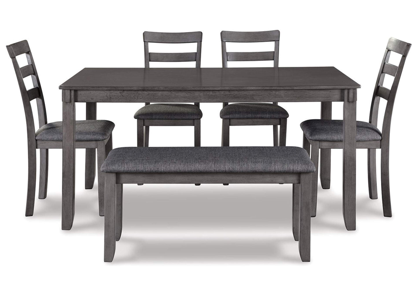 Bridson Dining Table and Chairs with Bench (Set of 6)