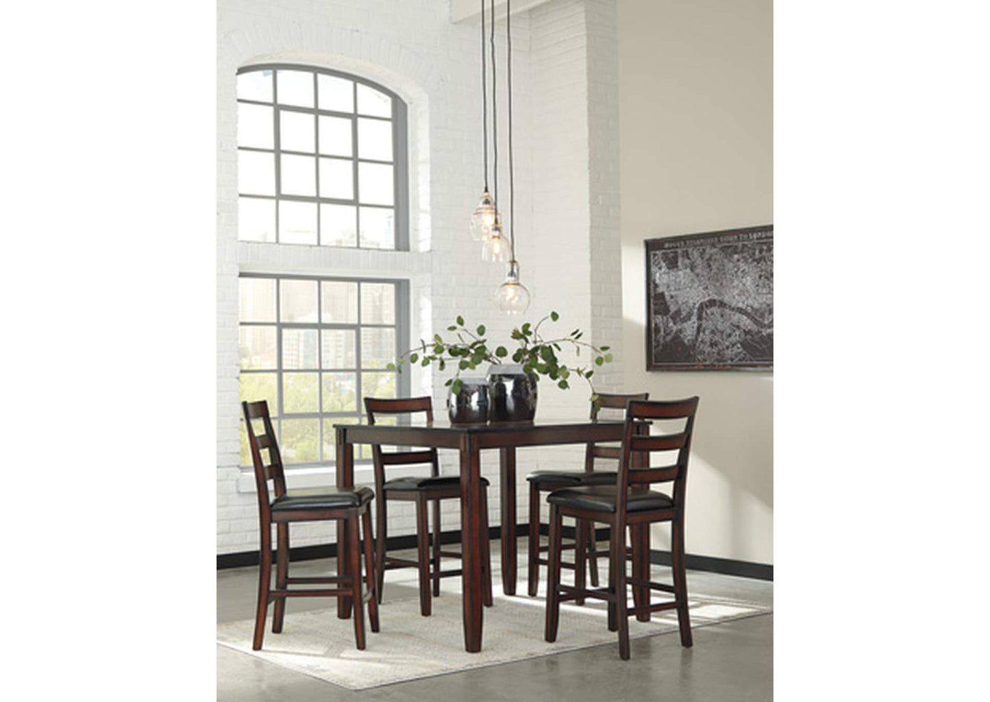 Coviar Counter Height Dining Table and Bar Stools (Set of 5)