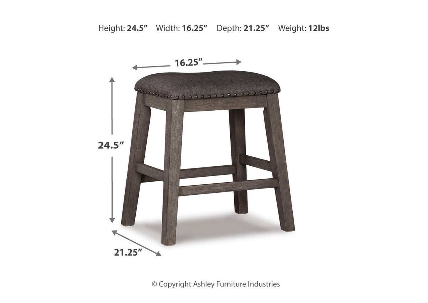 Caitbrook Counter Height Upholstered Bar Stool