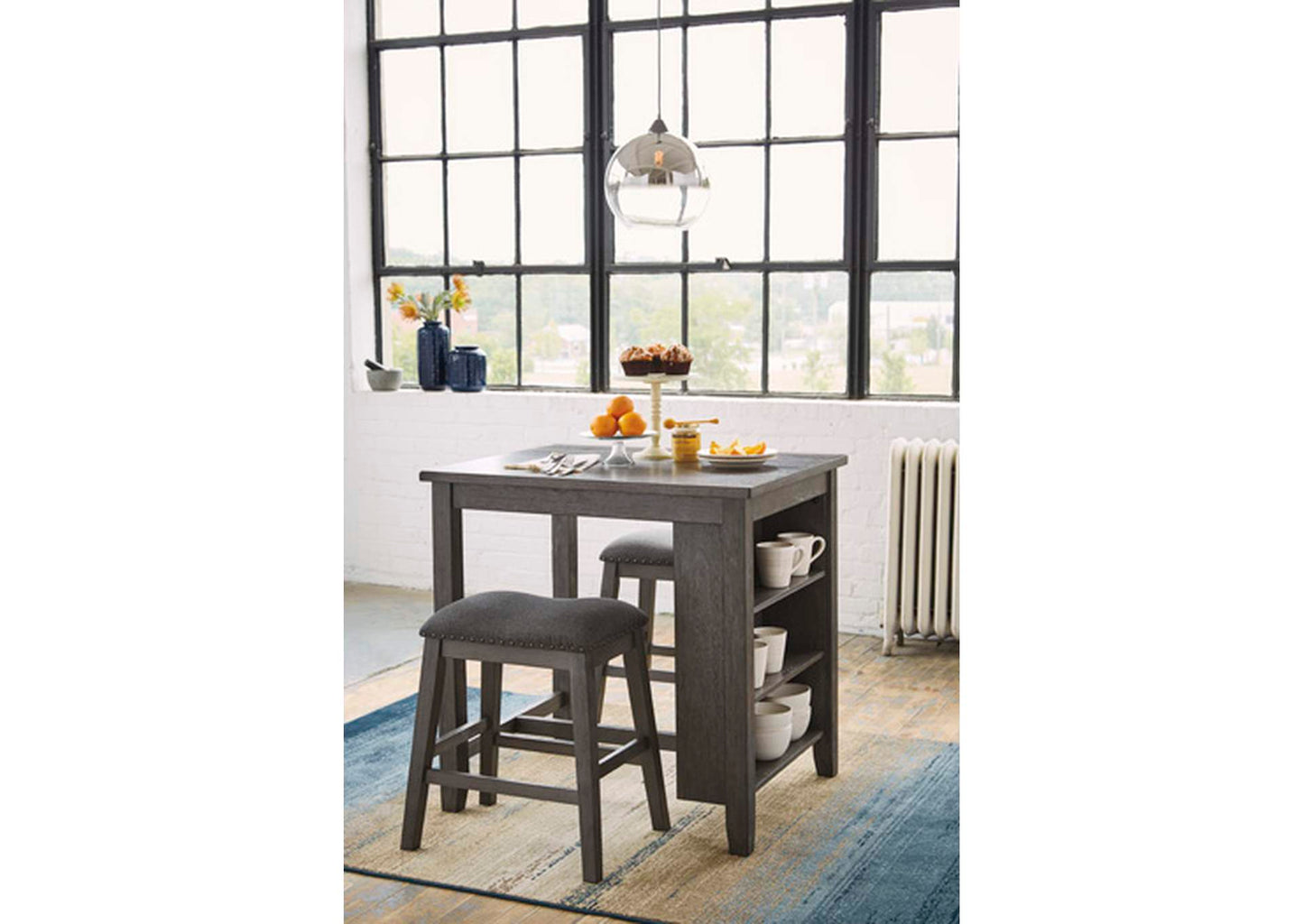 Caitbrook Counter Height Dining Table and Bar Stools (Set of 3)