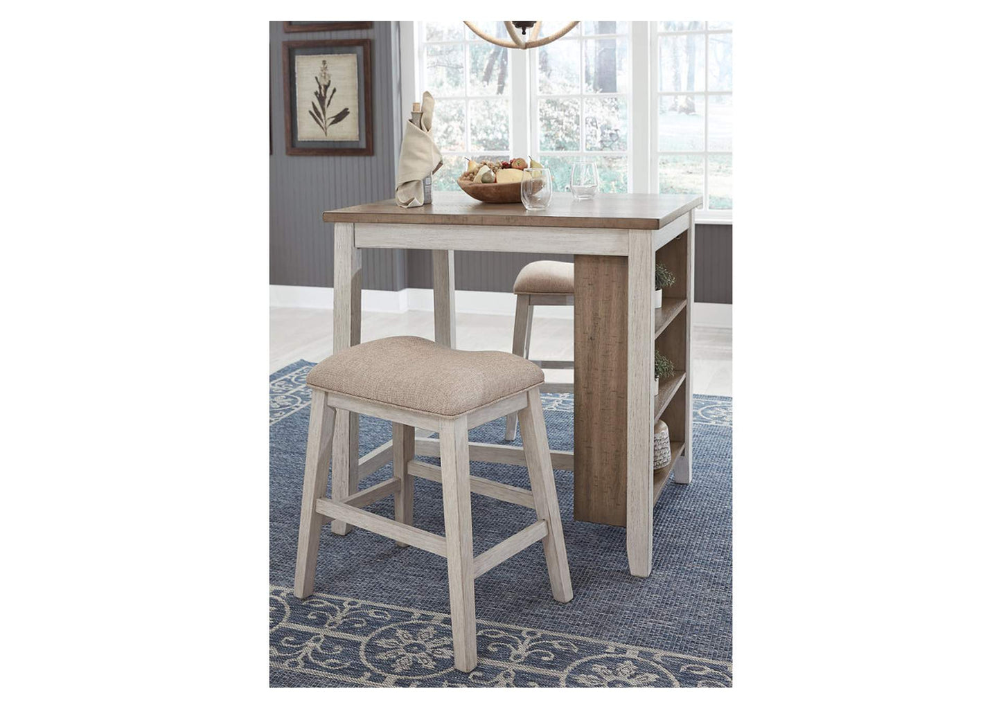 Skempton Counter Height Dining Table and Bar Stools (Set of 3)