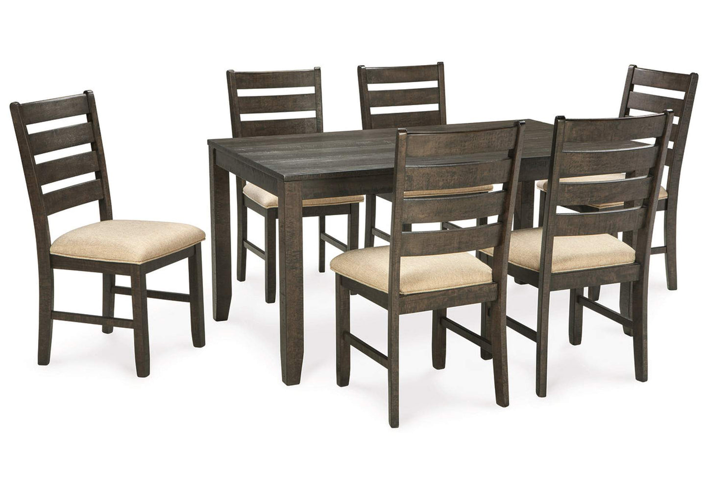 Rokane Dining Table and Chairs (Set of 7)