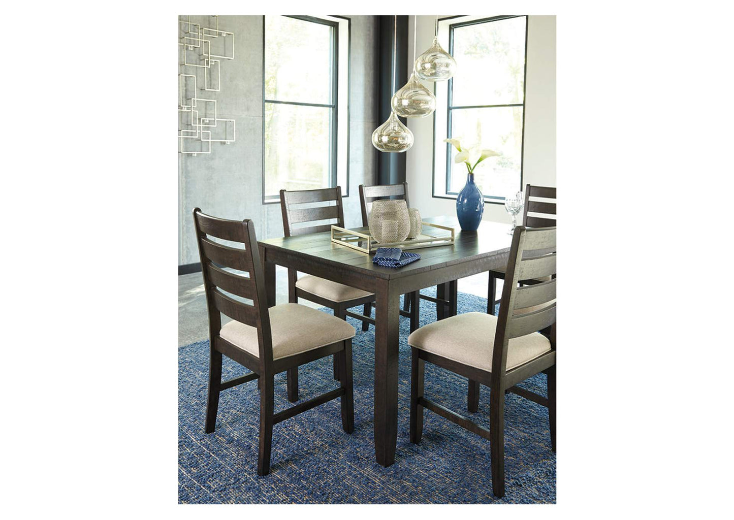 Rokane Dining Table and Chairs (Set of 7)