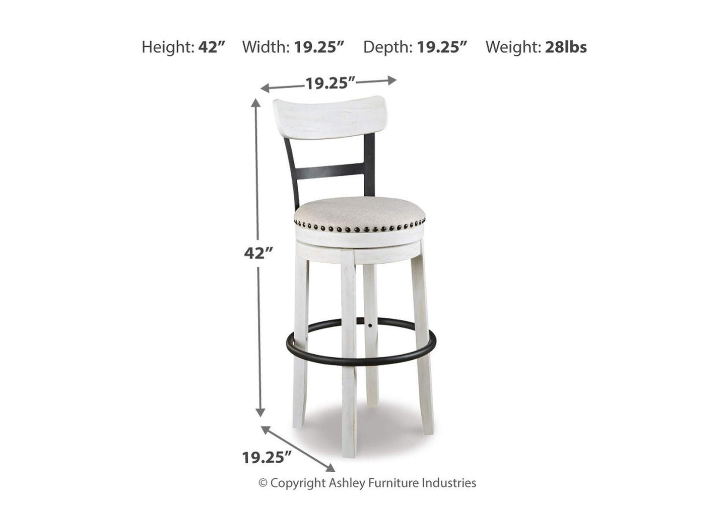 Valebeck Bar Height Bar Stool