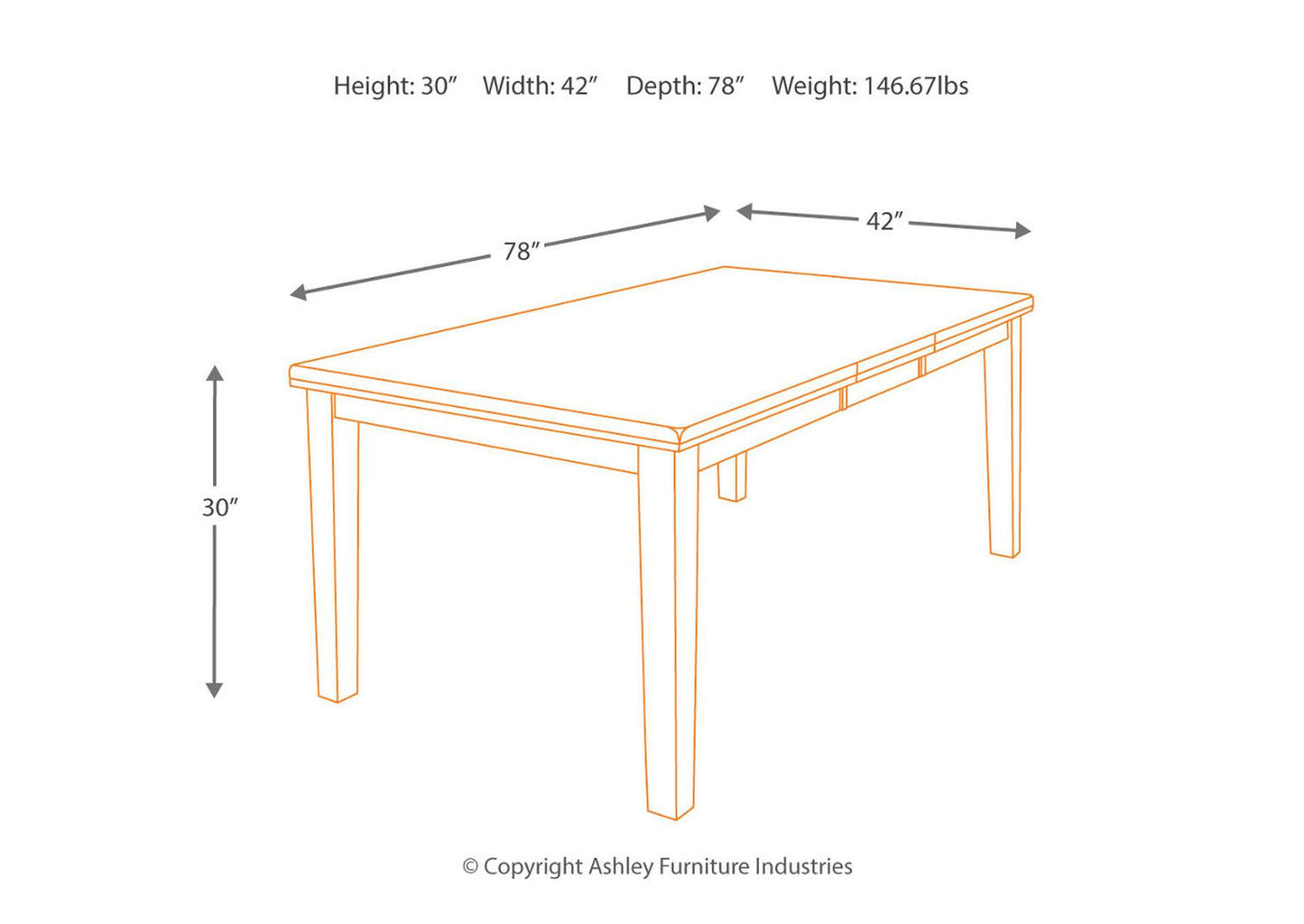 Ralene Dining Extension Table