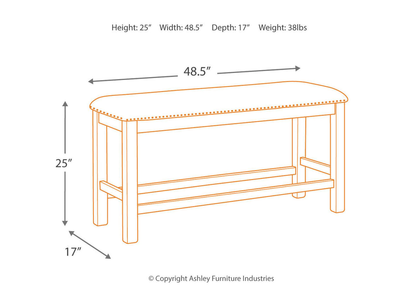 Moriville Counter Height Dining Bench