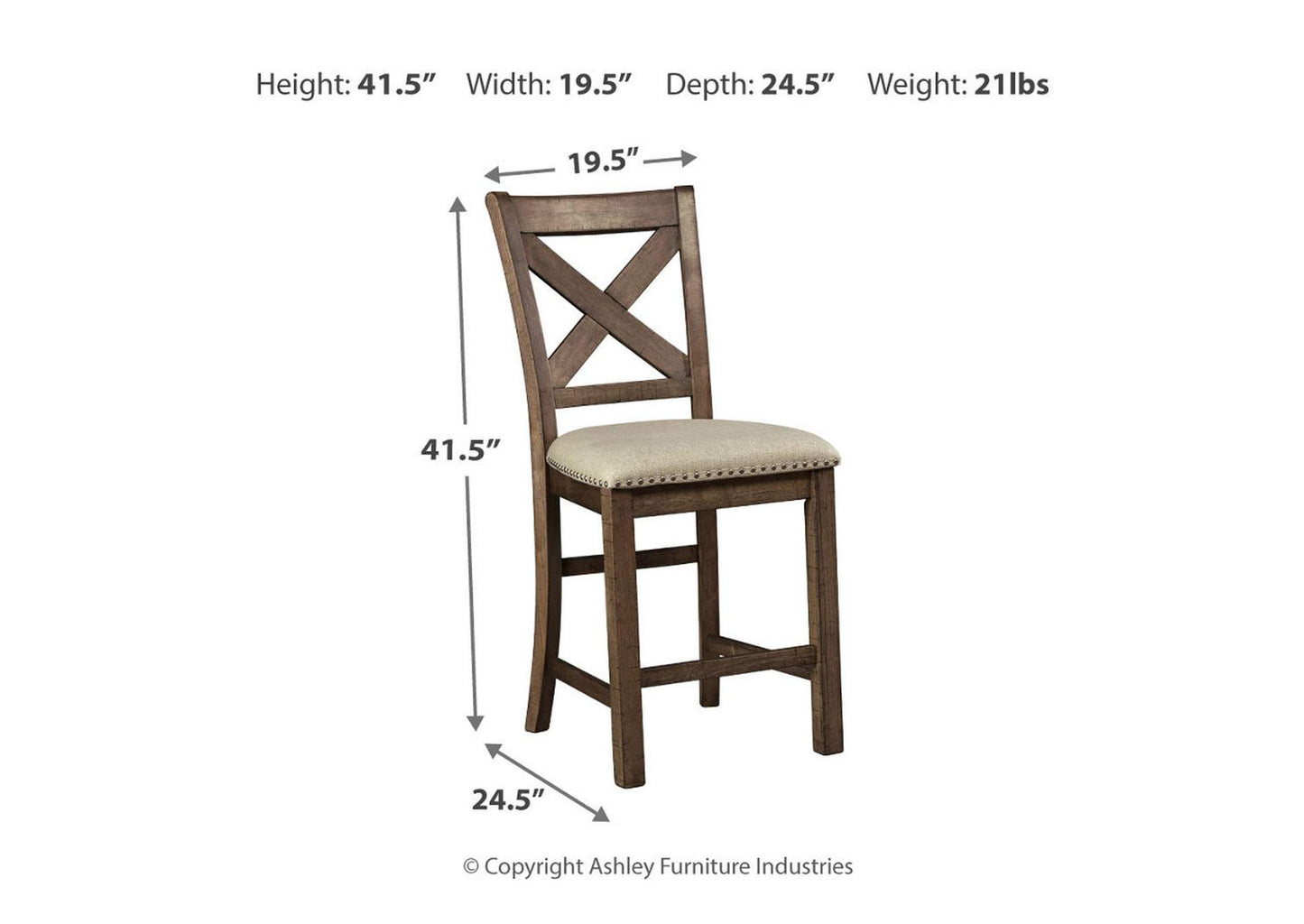 Moriville Counter Height Bar Stool (Set of 2)