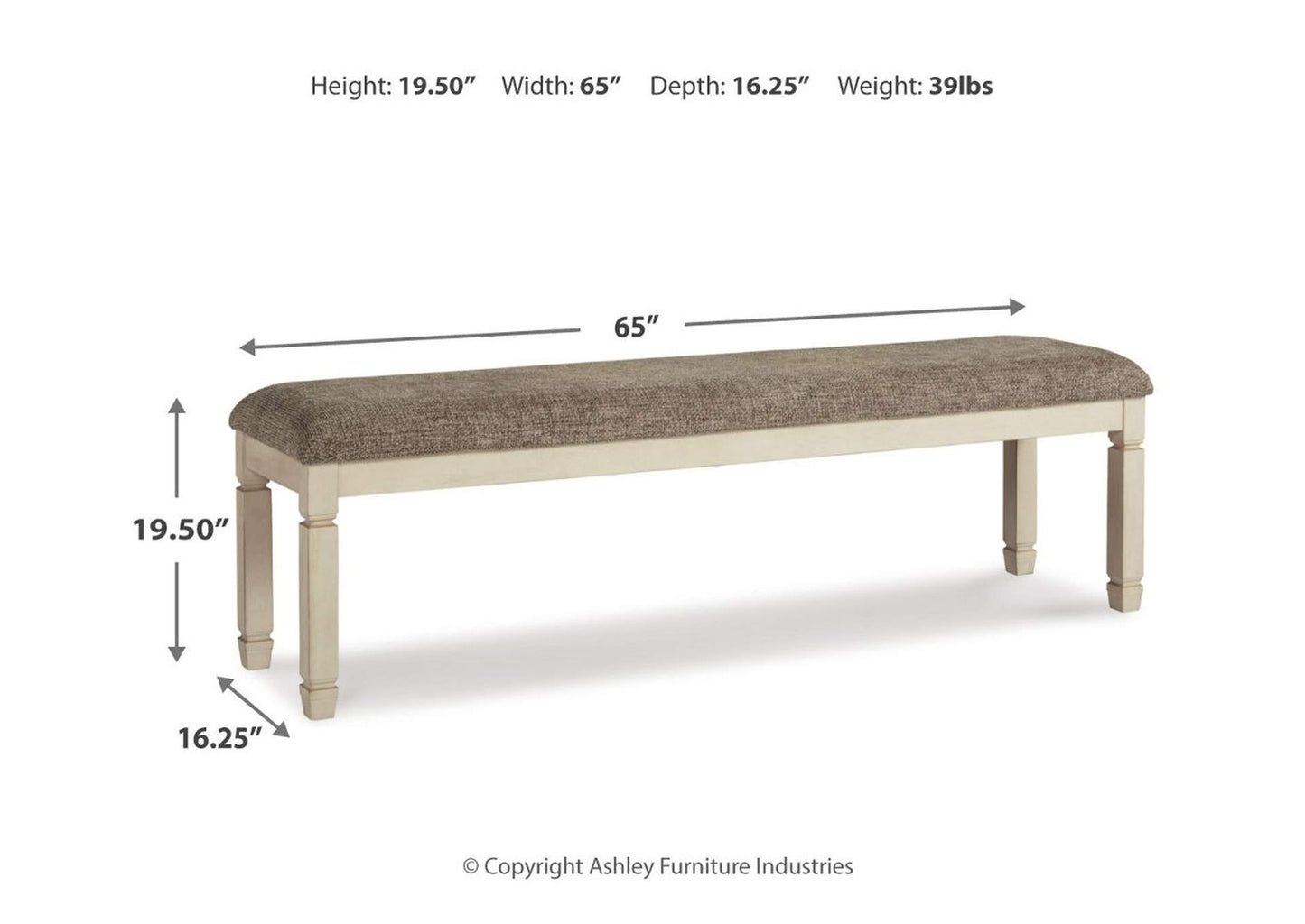 Bolanburg 65" Dining Bench