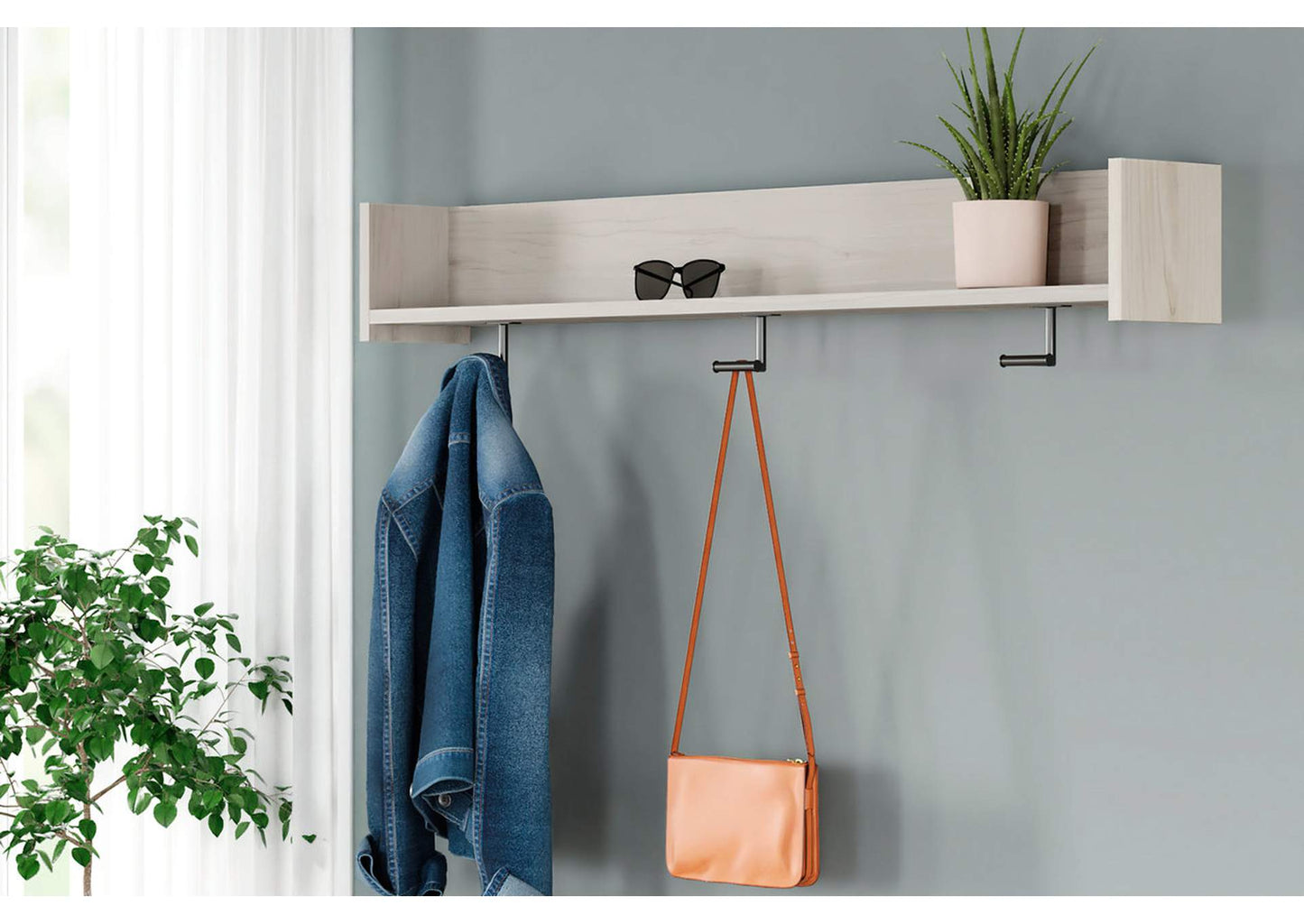 Socalle Wall Mounted Coat Rack with Shelf