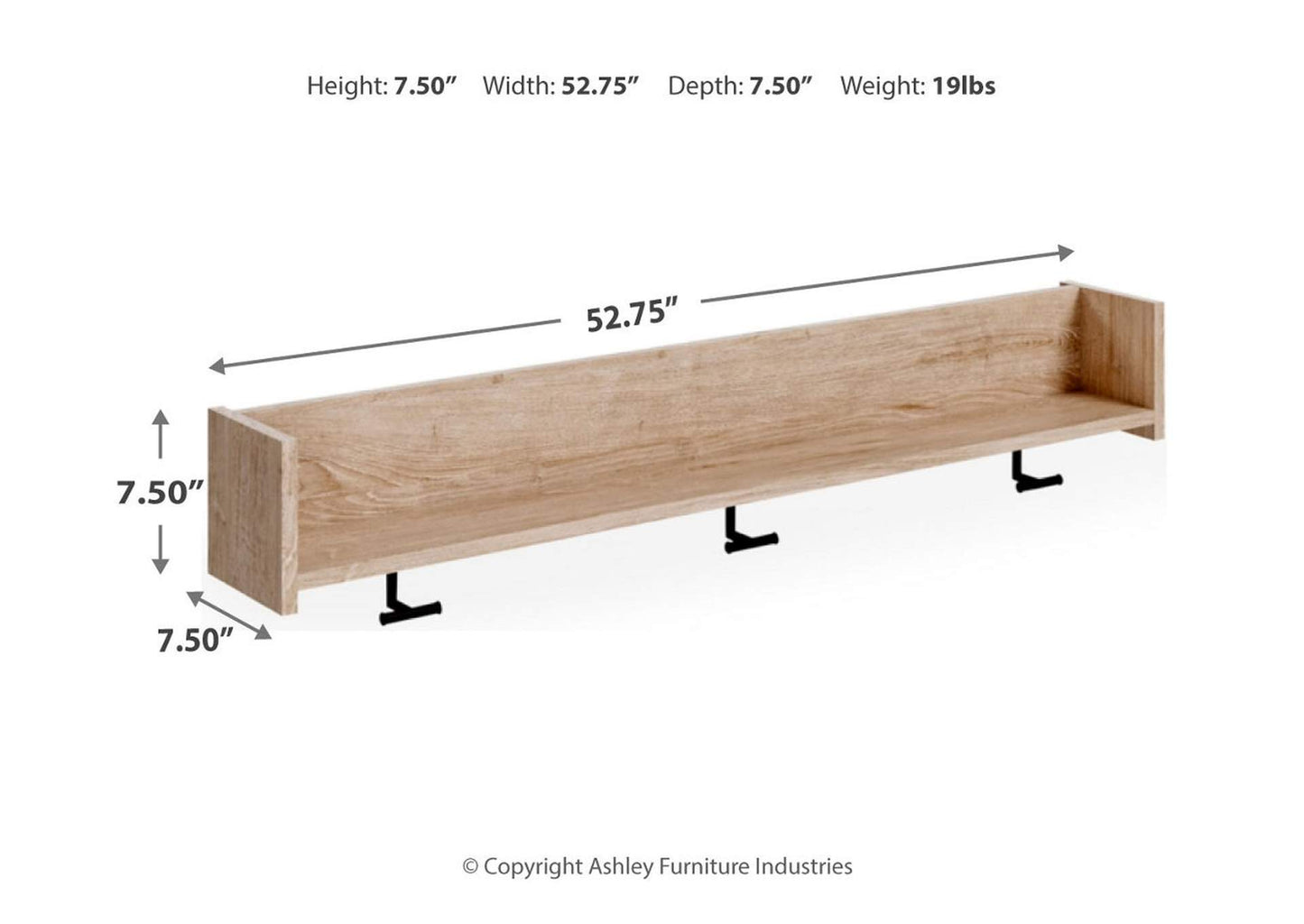 Oliah Wall Mounted Coat Rack with Shelf