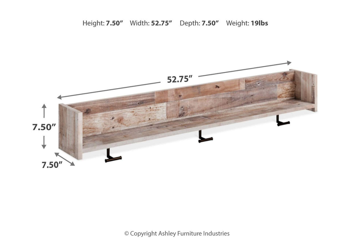 Neilsville Wall Mounted Coat Rack with Shelf