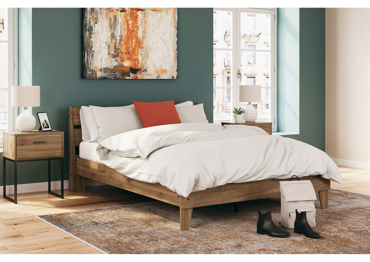 Deanlow Queen Platform Panel Bed