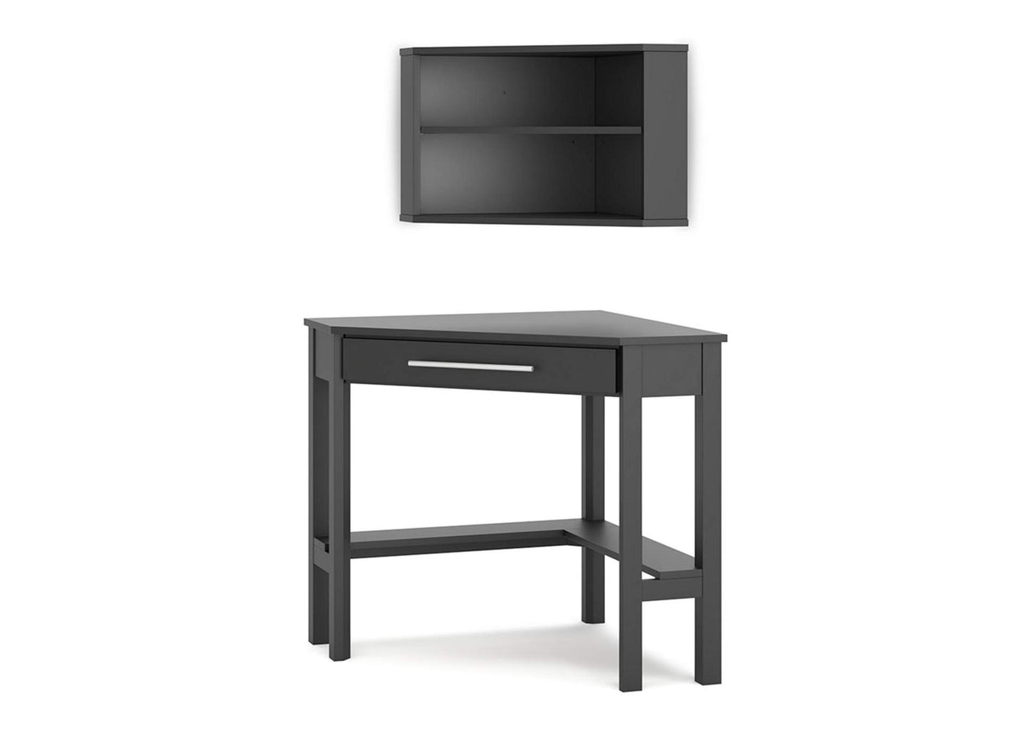 Otaska Home Office Corner Desk with Bookcase