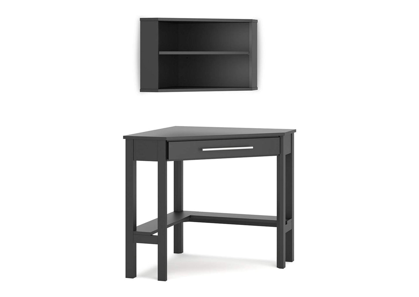 Otaska Home Office Corner Desk with Bookcase