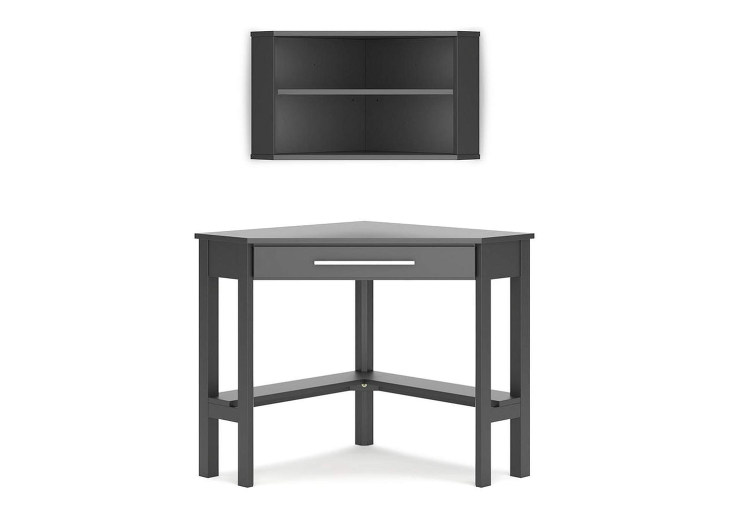 Otaska Home Office Corner Desk with Bookcase