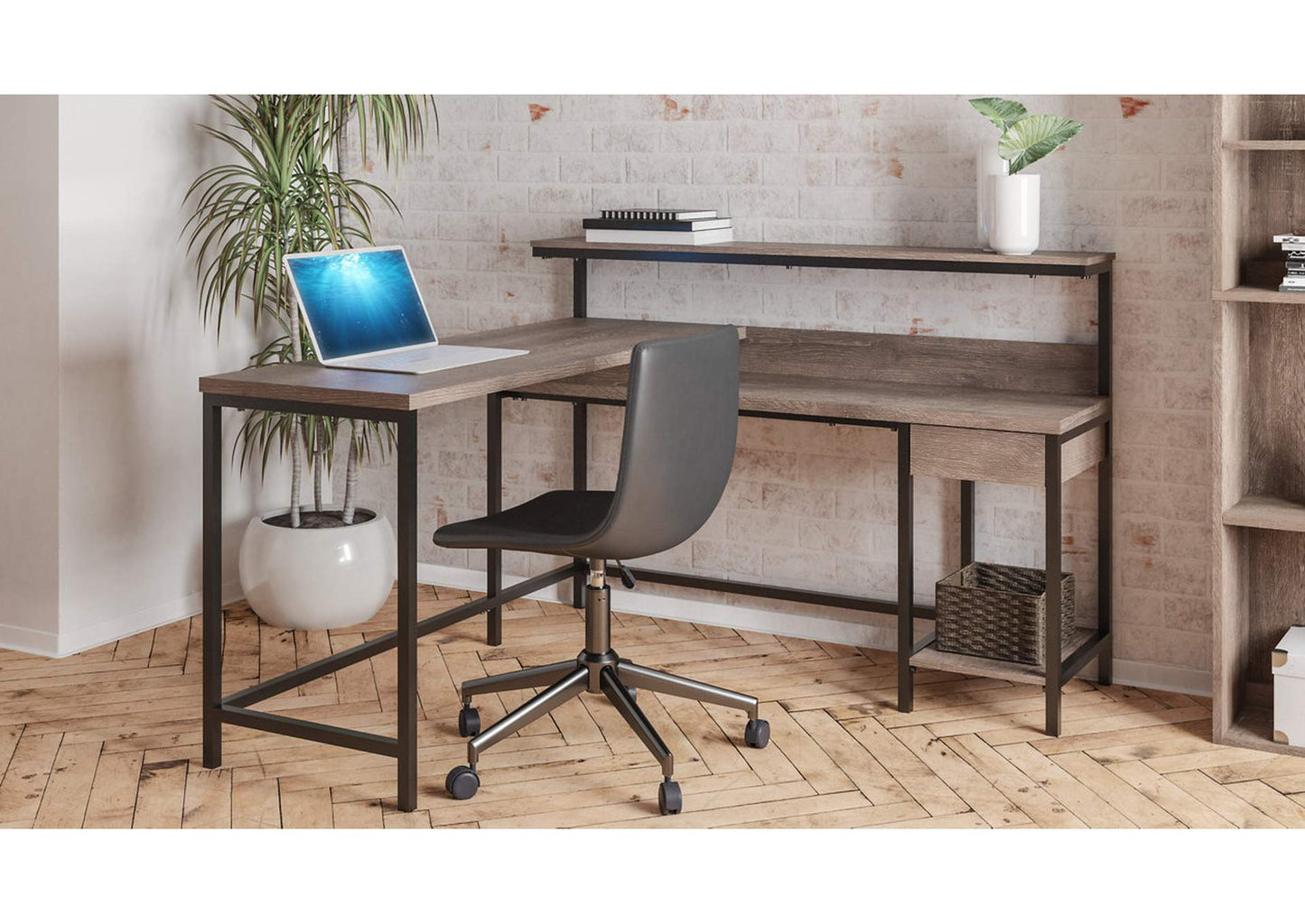 Arlenbry Home Office L-Desk with Storage