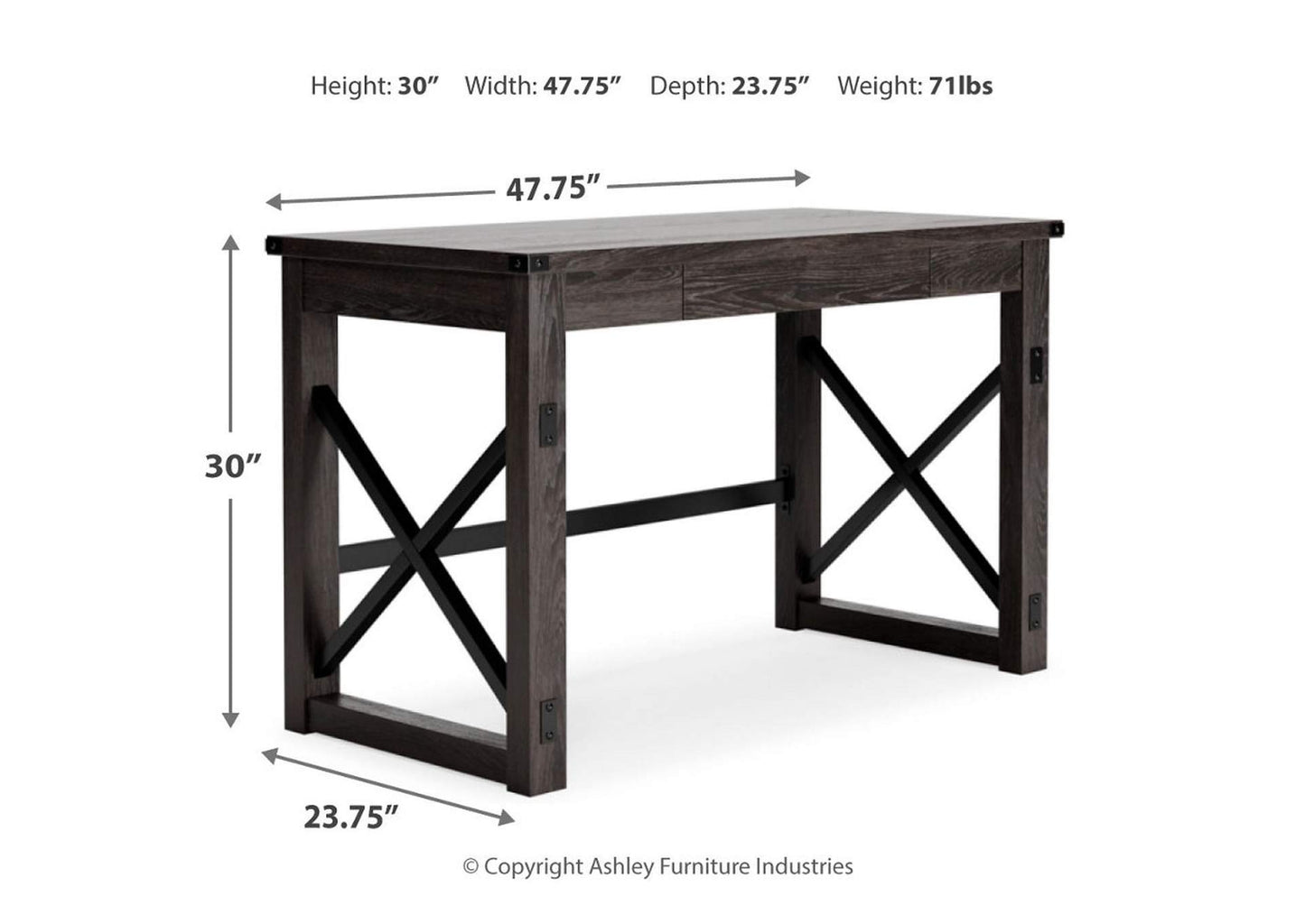 Freedan 48" Home Office Desk