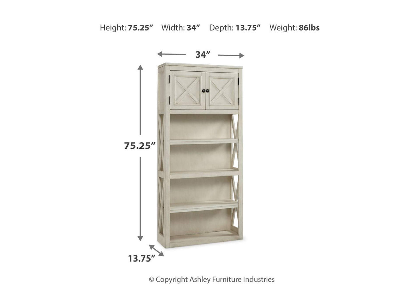 Bolanburg 75" Bookcase