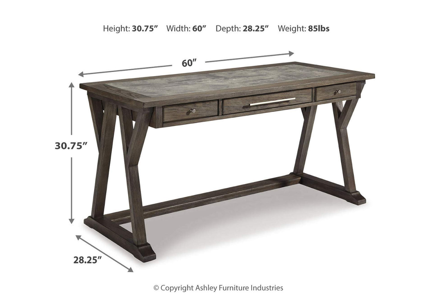 Luxenford 60" Home Office Desk