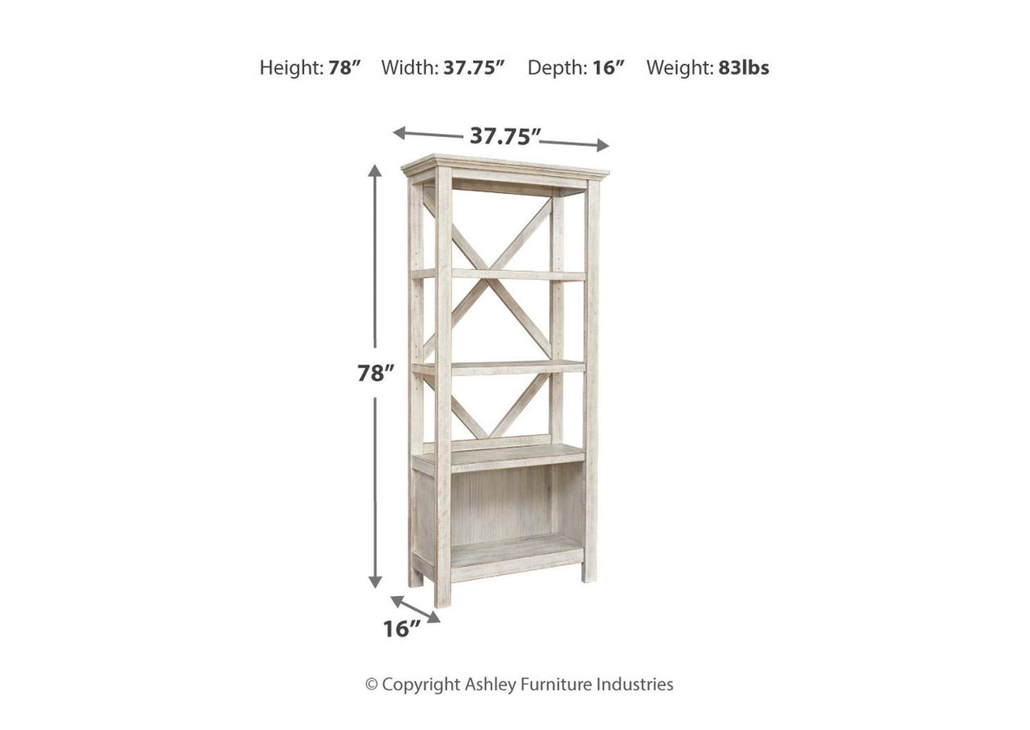 Carynhurst 75" Bookcase