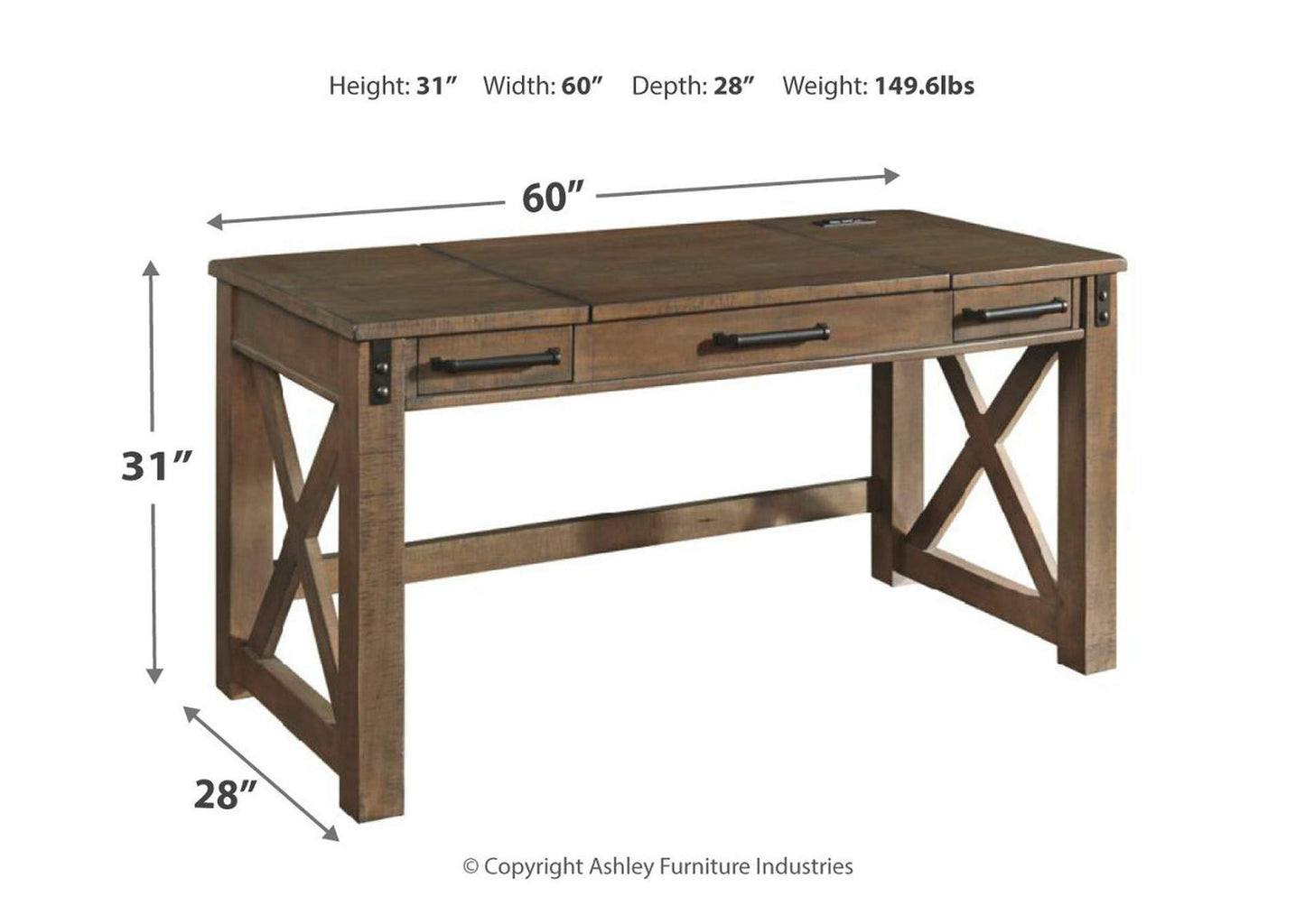 Aldwin Home Office Lift Top Desk