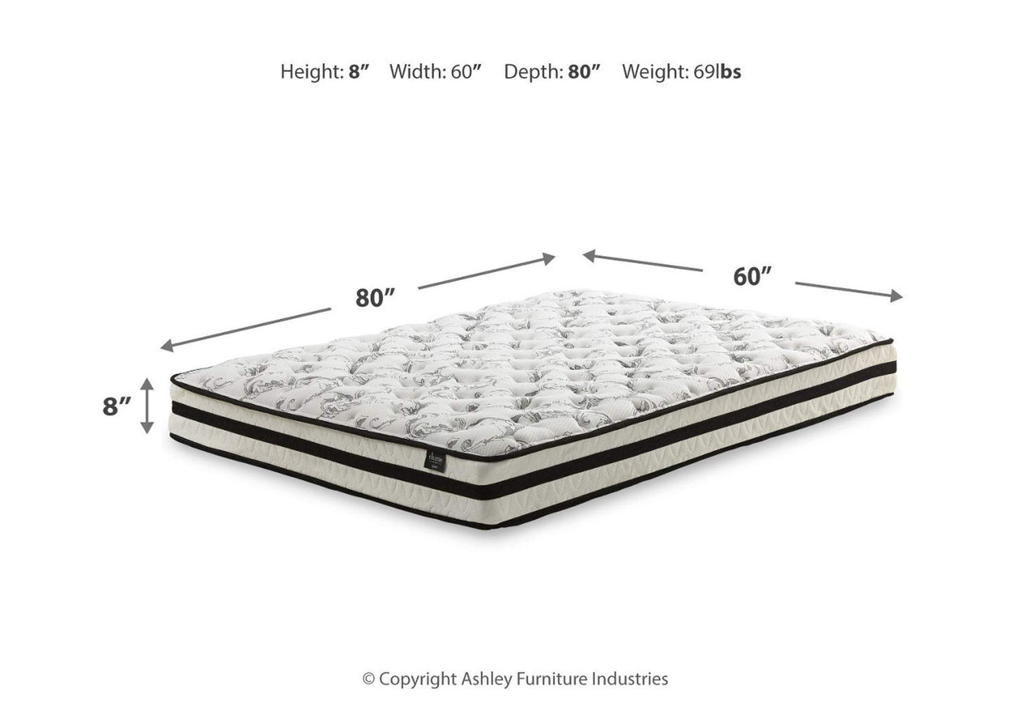 8 Inch Chime Innerspring Twin Mattress in a Box