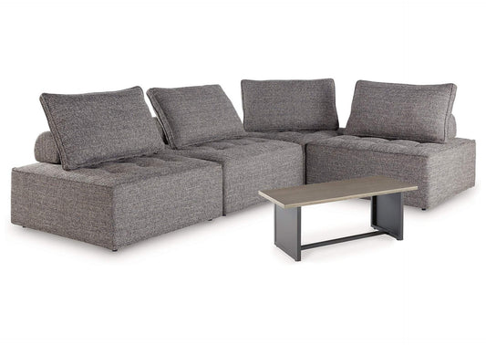 Bree Zee 4-Piece Outdoor Sectional with End Table