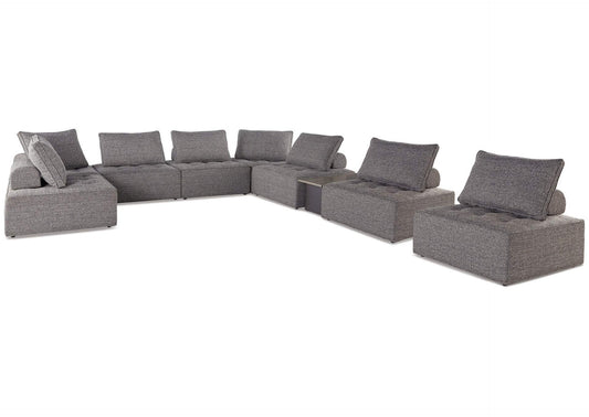 Bree Zee 8-Piece Outdoor Sectional with Lounge Chair