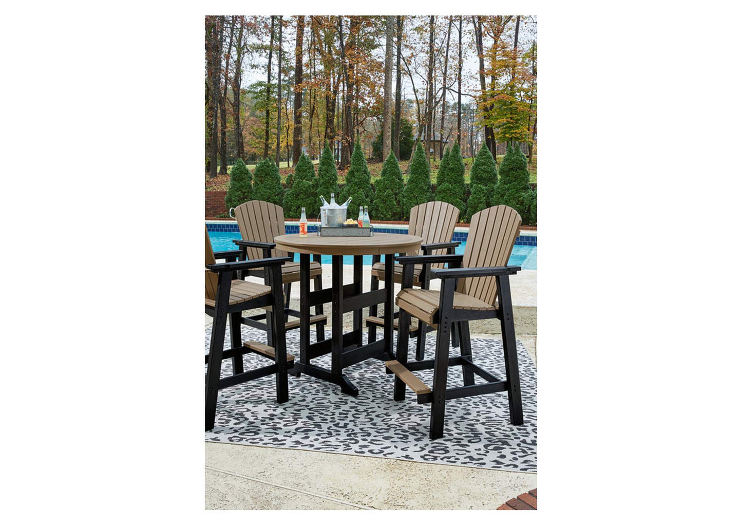 Fairen Trail 5-Piece Outdoor Bar Table Dining Set