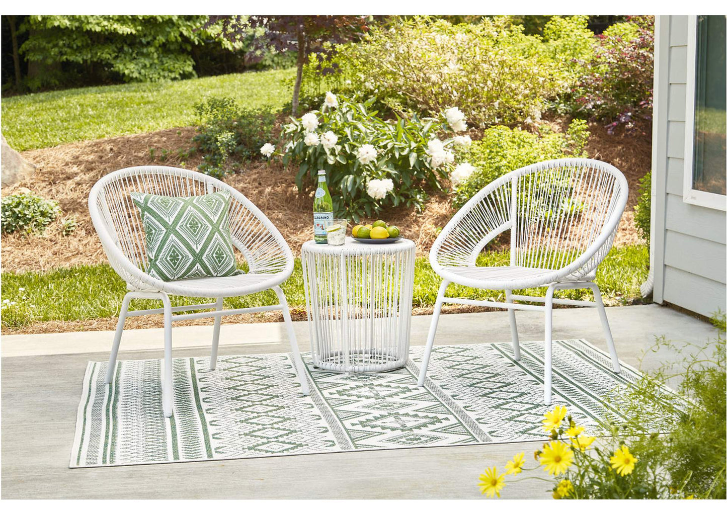 Mandarin Cape Outdoor Table and Chairs (Set of 3)