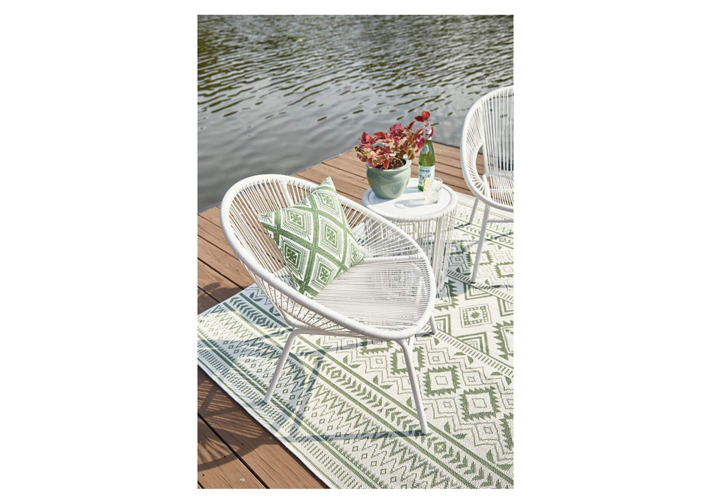 Mandarin Cape Outdoor Table and Chairs (Set of 3)