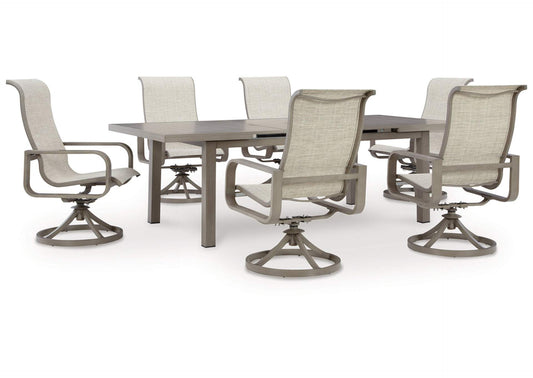 Beach Front Outdoor Dining Table and 6 Chairs