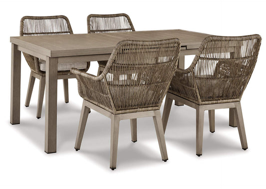 Beach Front Outdoor Dining Table and 4 Chairs