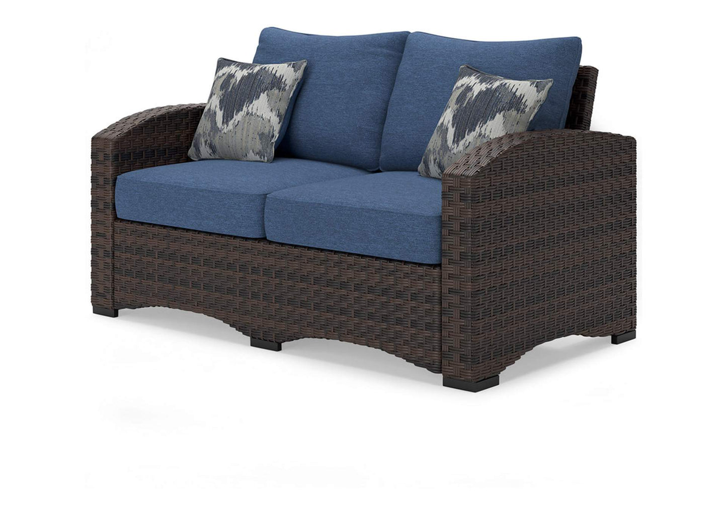 Windglow Outdoor Loveseat and 2 Chairs with Coffee Table