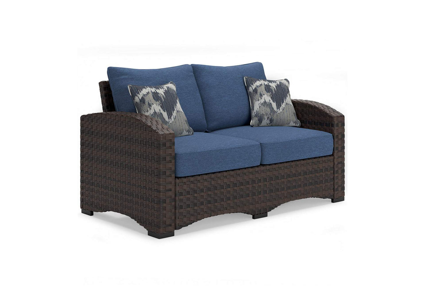 Windglow Outdoor Loveseat and 2 Chairs with Coffee Table