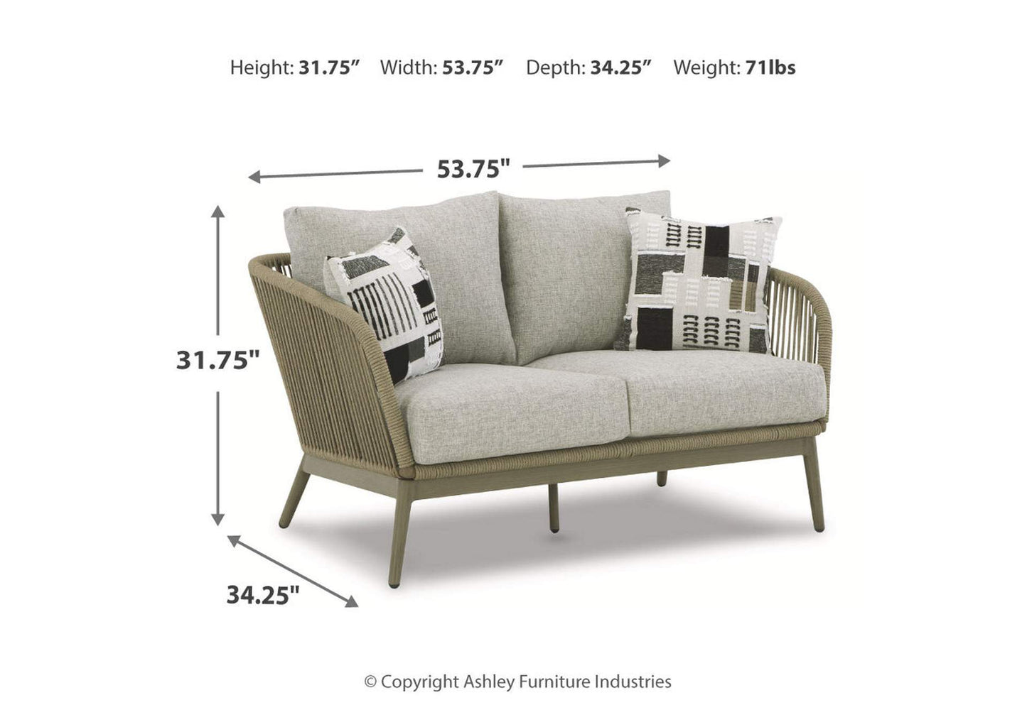 Swiss Valley Outdoor Loveseat with Cushion