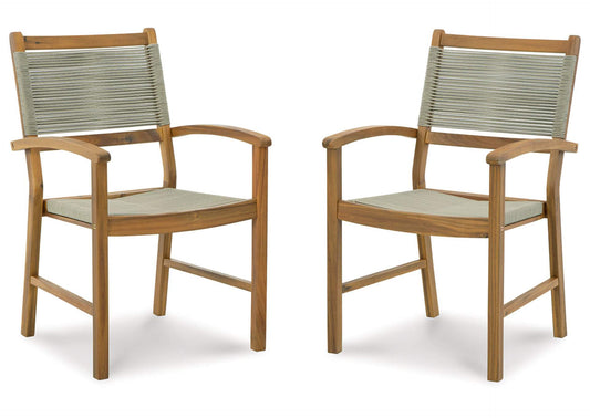 Janiyah Outdoor Dining Arm Chair (Set of 2)