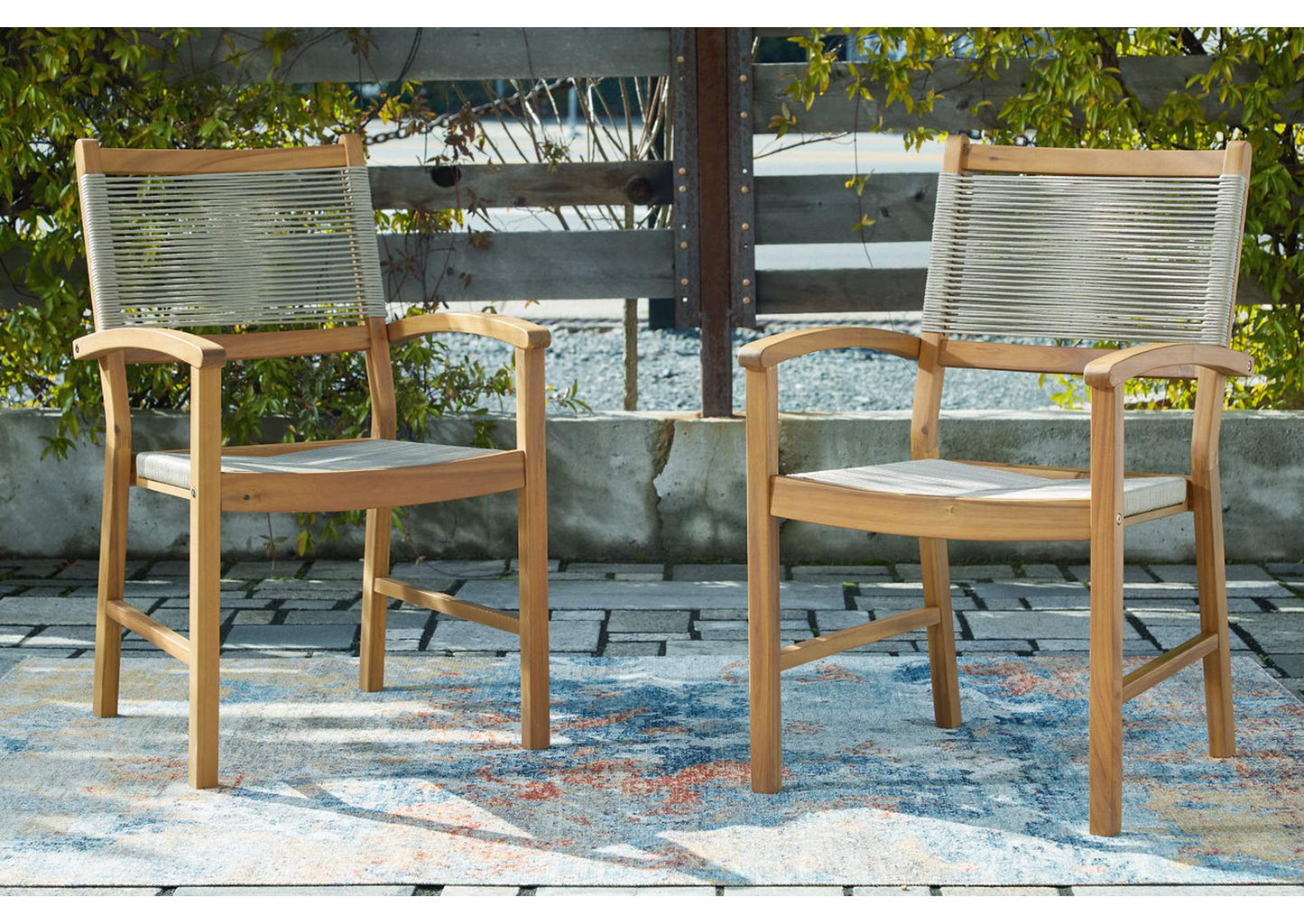 Janiyah Outdoor Dining Arm Chair (Set of 2)