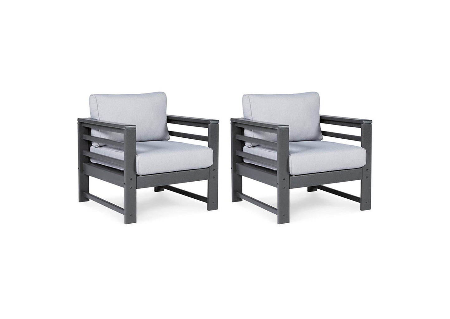 Amora Outdoor Lounge Chair with Cushion (Set of 2)