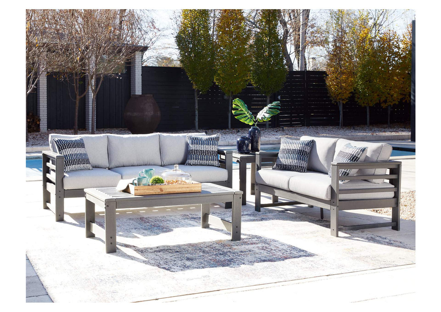 Amora 5-Piece Outdoor Nuvella Seating Set