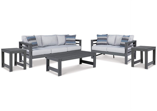 Amora 5-Piece Outdoor Nuvella Seating Set