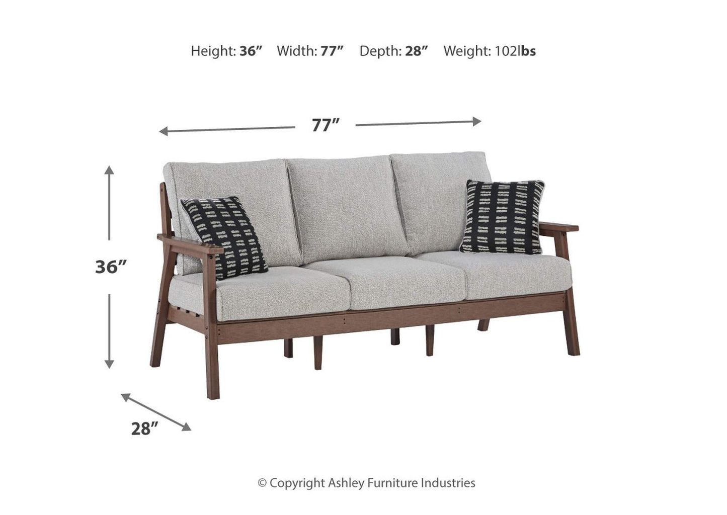 Emmeline Outdoor Sofa with Cushion