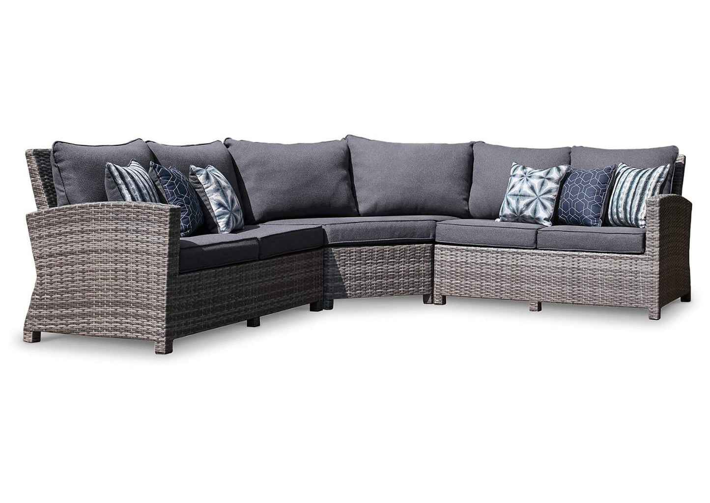 Salem Beach Nuvella Outdoor Sectional and Coffee Table Set